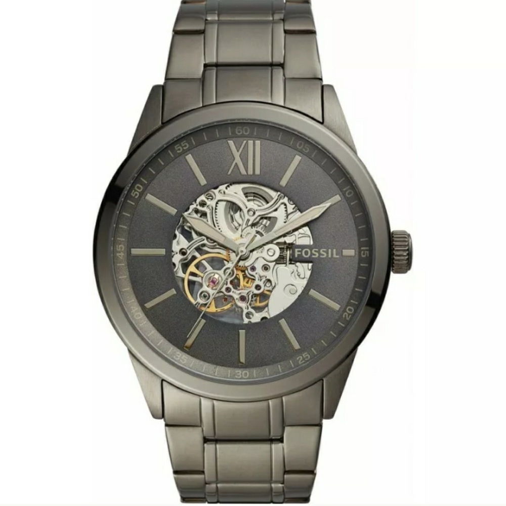 Fossil Flynn Automatic Smoke Stainless steep watch